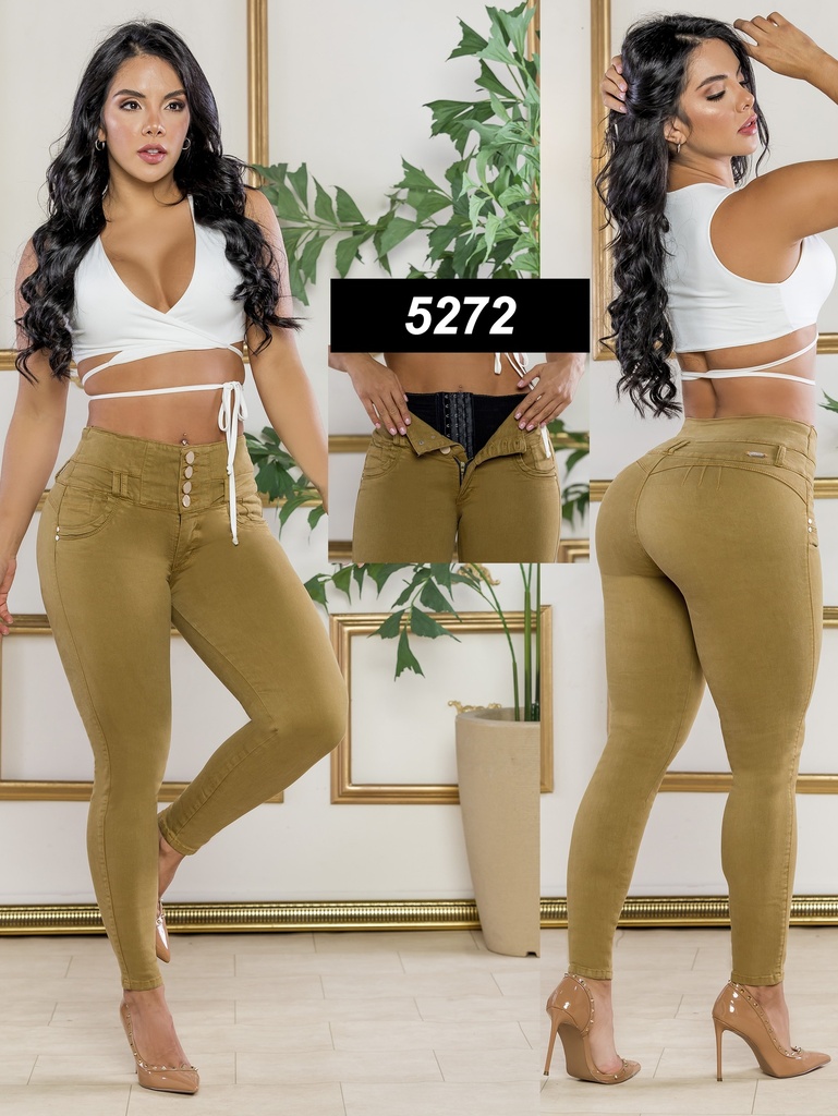 Jeans Levantacola Colombiano Con Faja 