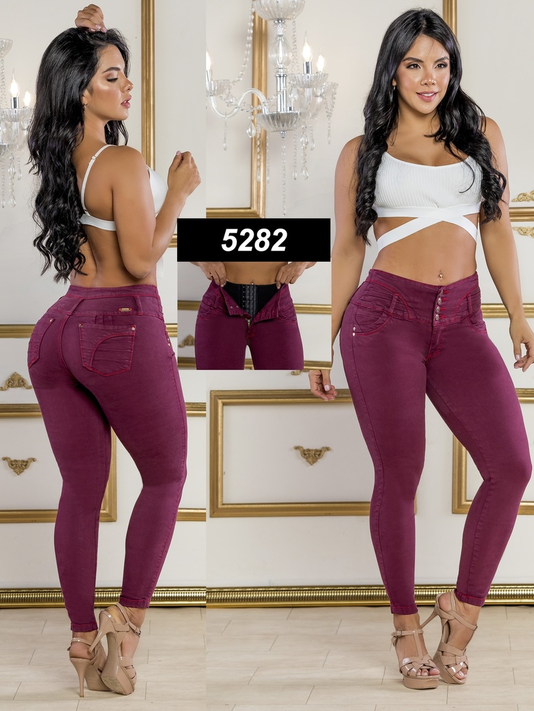 Jeans Levantacola Colombiano Con Faja 