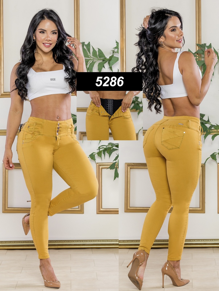 Jeans Levantacola Colombiano Con Faja 