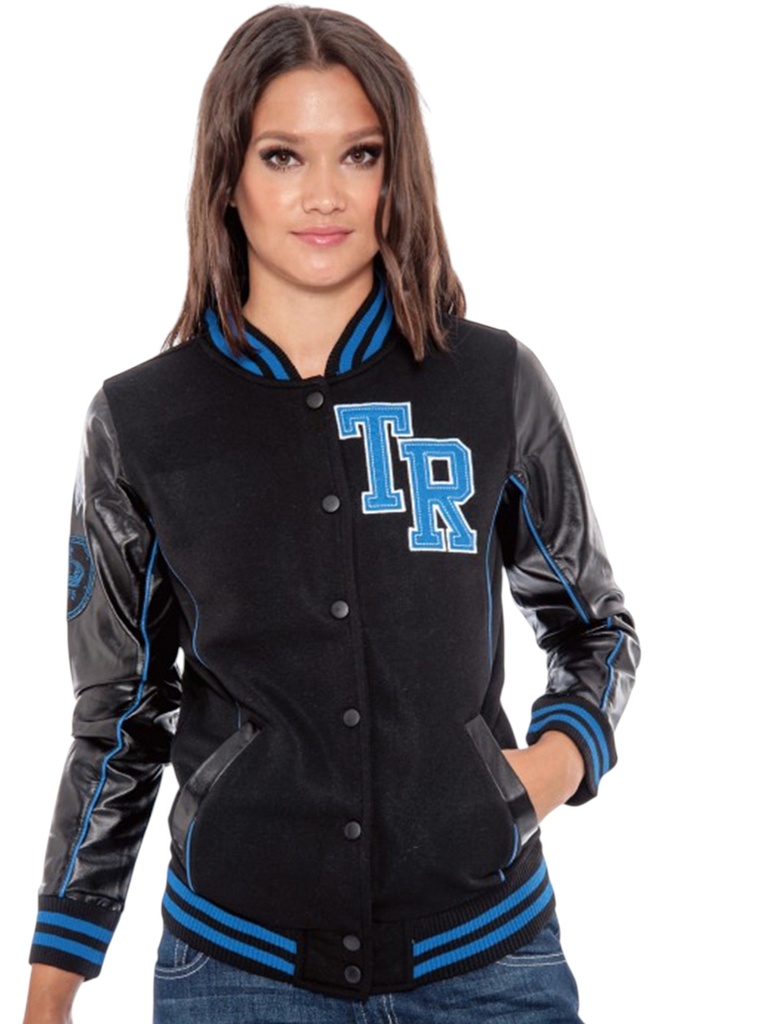 Chaqueta Chaqueta Varsity Negro para Mujer 7603-2
