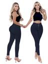 Women's Navy Skinny High-Waisted Pants 220-11