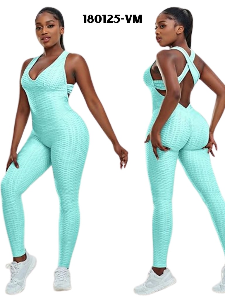 [386180125VMS] Enterizo Deportivo Texturizado Menta para Mujer 180125-VM (S)