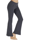 Leggings Flare con Bolsillos Gris para Mujer 210321-G