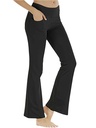 Leggings Flare con Bolsillos Negro para Mujer 210321-N
