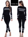 Conjunto Sueter 7036 Negro-Gris