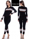 Conjunto Sueter 7036 Negro-Naranja