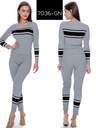 Conjunto Sueter 7036  Gris-Negro
