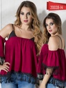 Blusa Moda Colombiana Cereza Vinotinto 